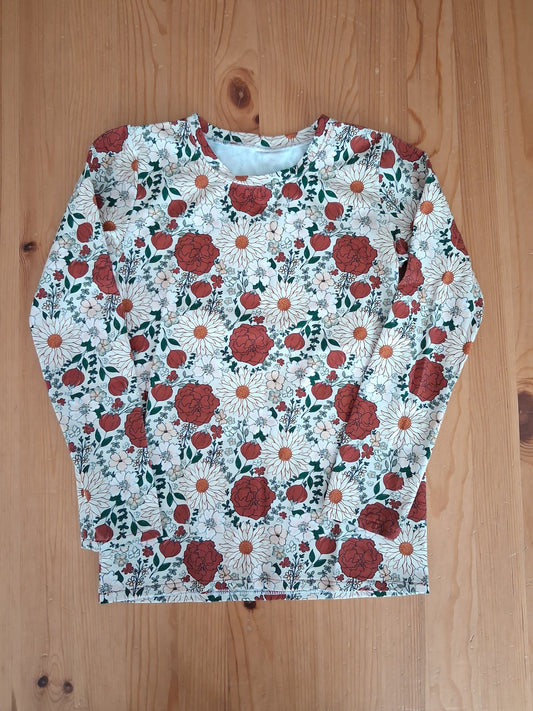 Handmade Floral Long Sleeve Tunic Style Top - Girls 7 years - Zack & Ivy Clothing Co.