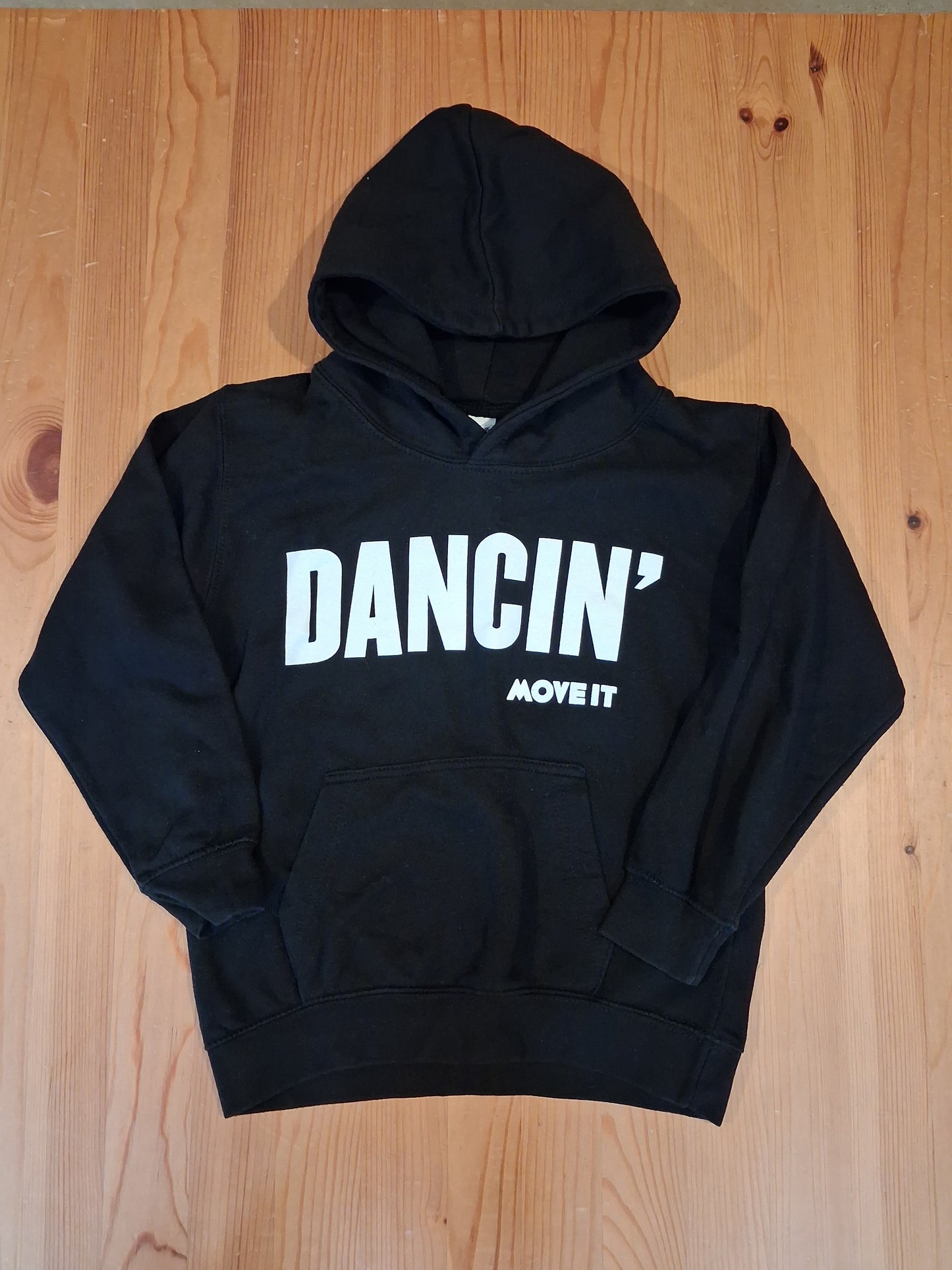 Black 'Dancin' Move It' Hoodie - Girls 7-8 years - Brand Unknown