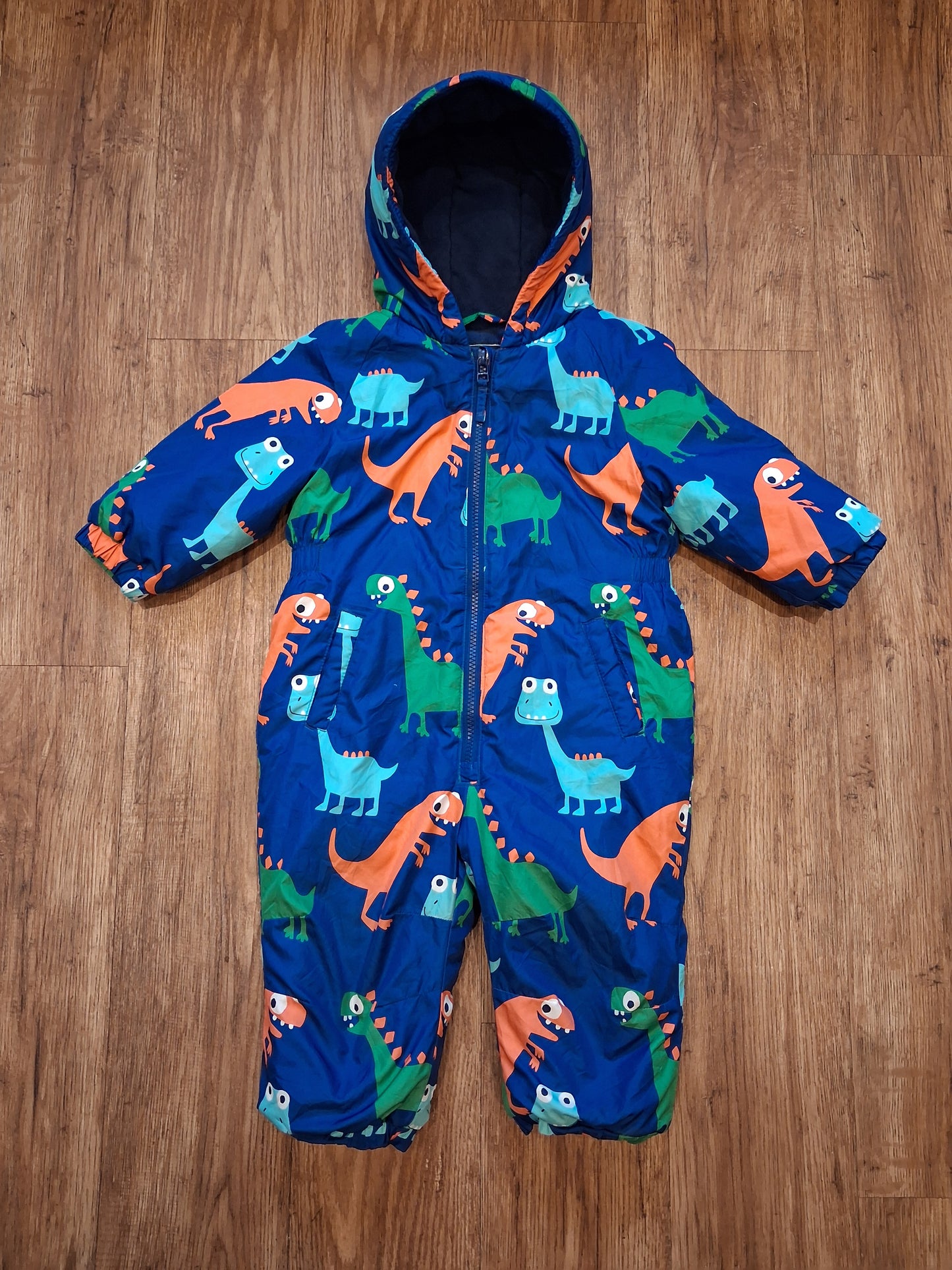 Dinosaurs Fleece Lined Snowsuit/Pramsuit - Boys 12-18 months - Next