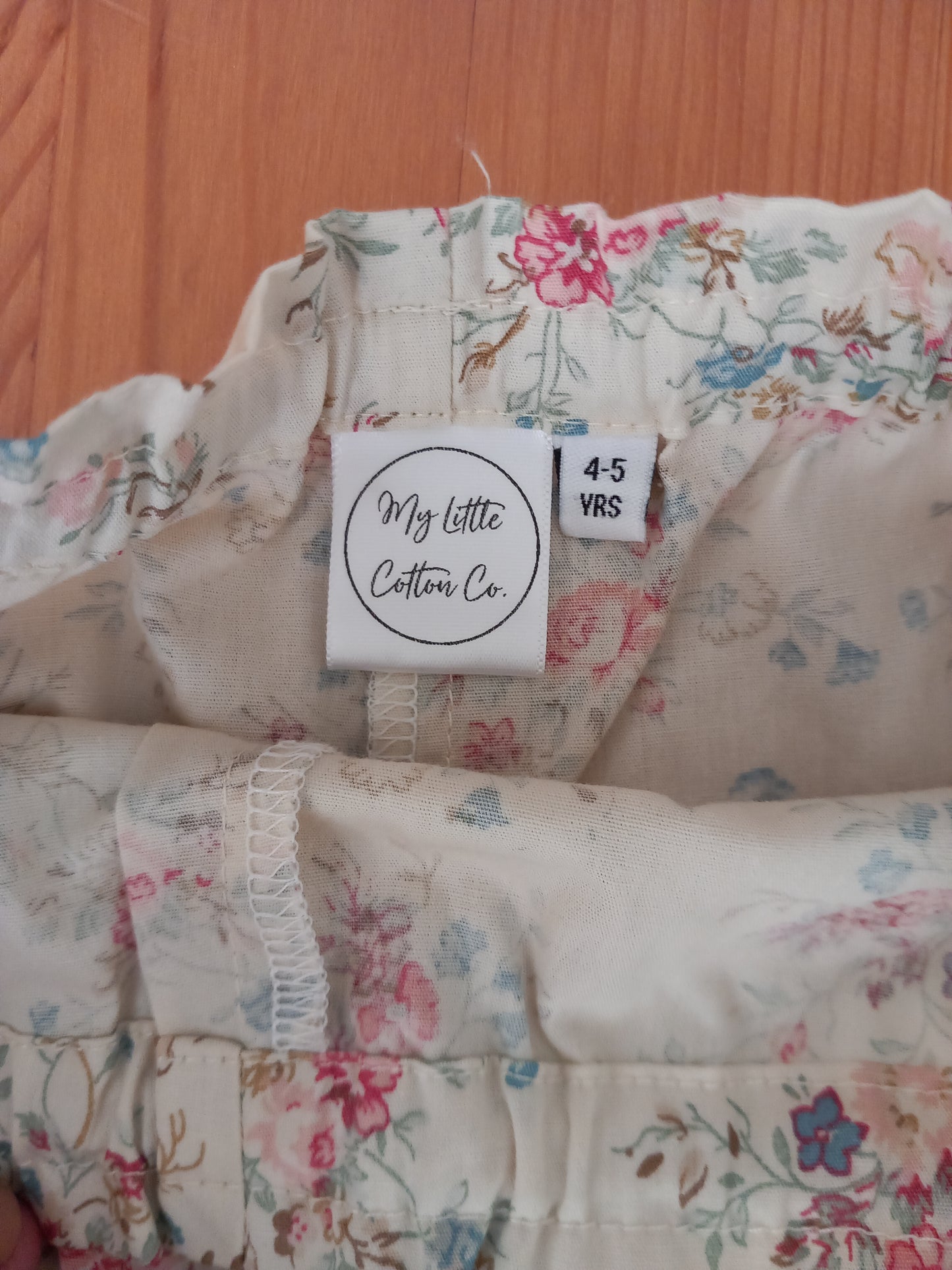 Handmade Wide Leg Floral Shorts - Girls 4-5 years - My Little Cotton Co.