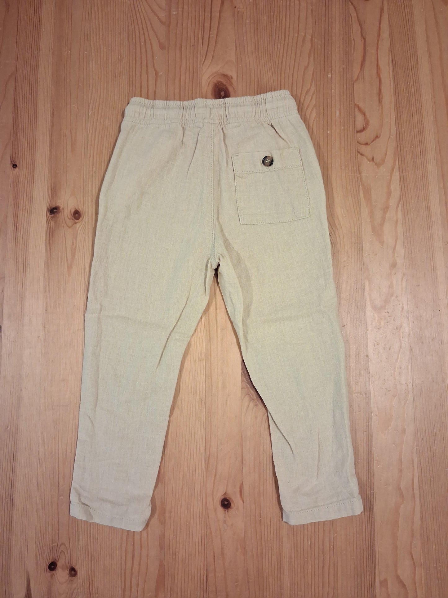 Cream Lightweight Trousers With Drawstring Elasticated Waistband - Girls 2-3 years - TU