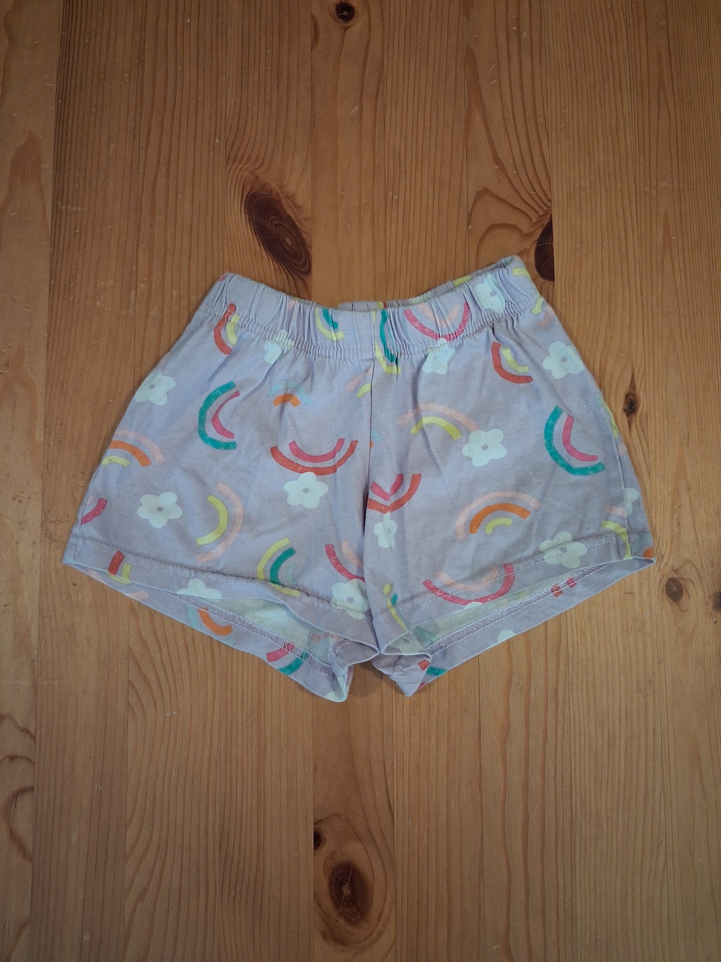 Light Purple Flowers Short Sleeve Pyjamas - Girls 5-6 years - Home Bargains