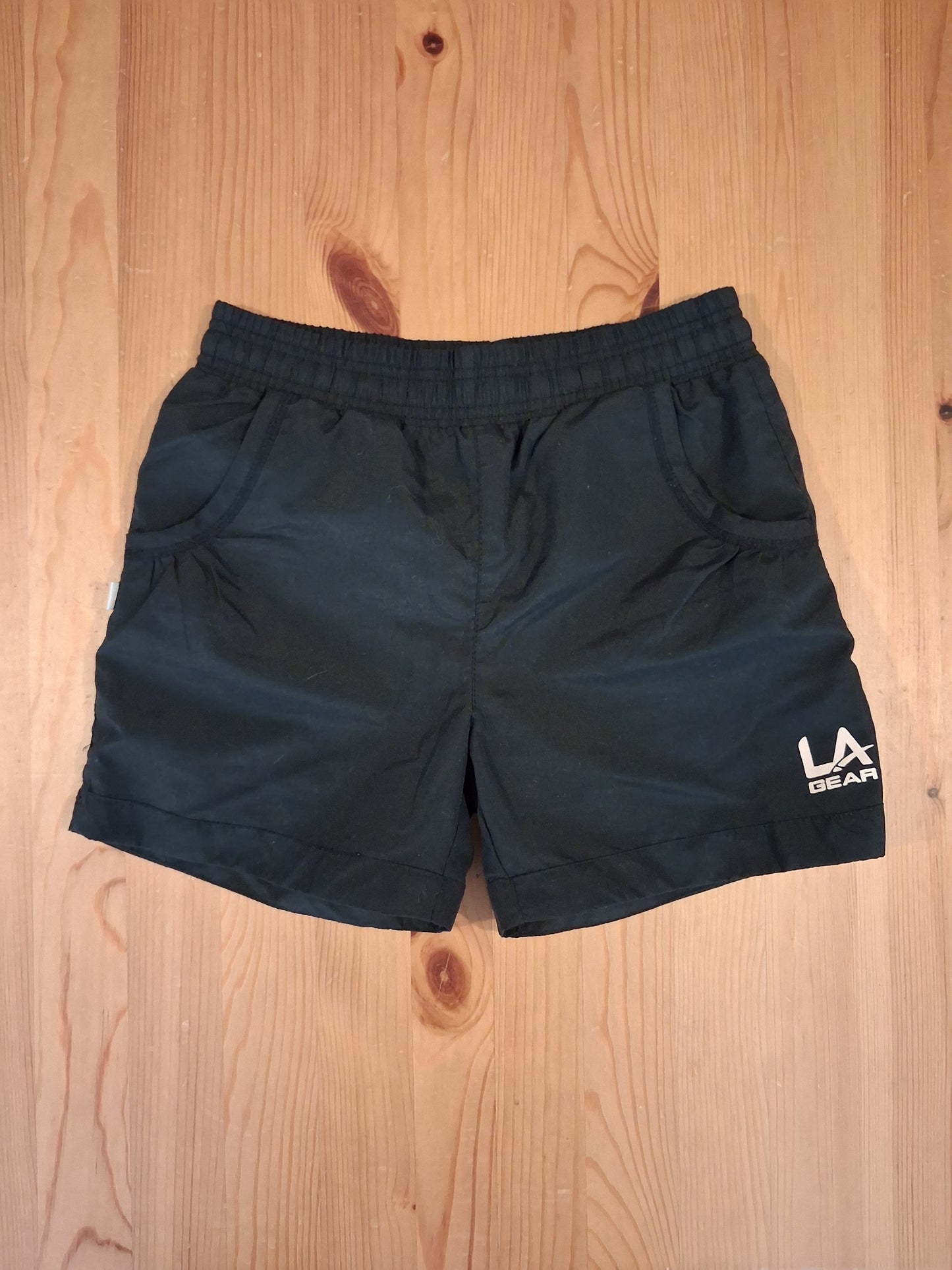 Black Lined Activewear/Sports Shorts With Drawstring Elasticated Waistband - Girls 11-12 years - LA Gear