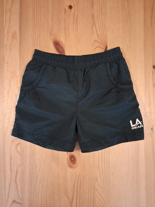 Black Lined Activewear/Sports Shorts With Drawstring Elasticated Waistband - Girls 11-12 years - LA Gear