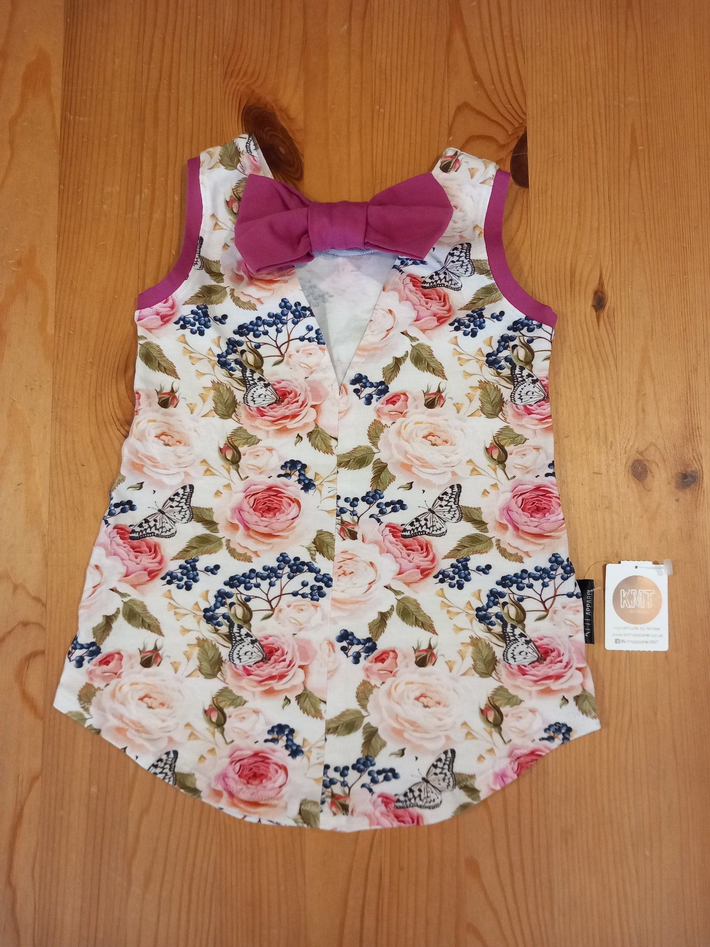 Handmade Bow Back Top (BNWT) - Girls 3-4 years - KMT Apparel