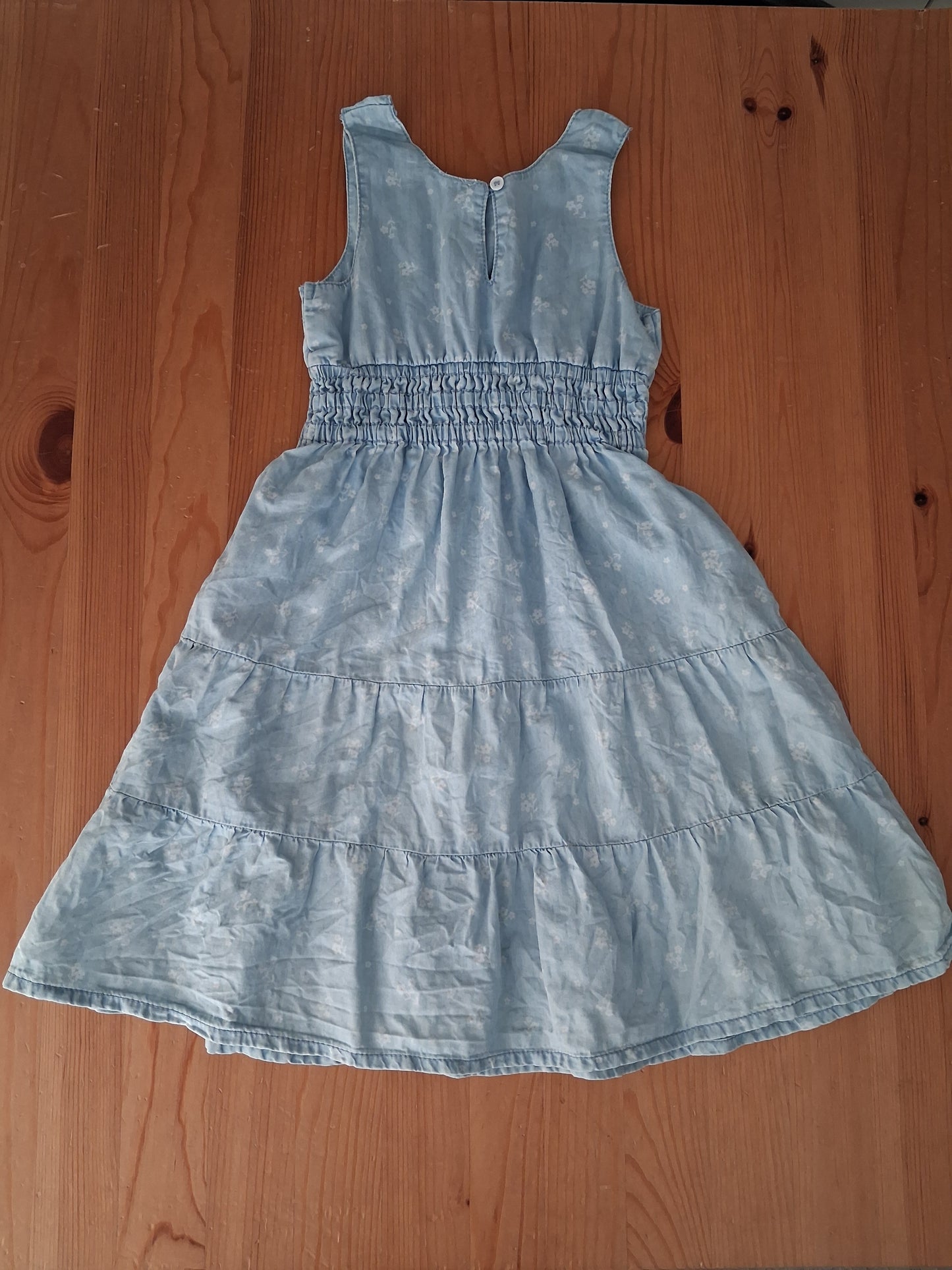 Floral Light Denim Dress - Girls 4-5 years - M&Co