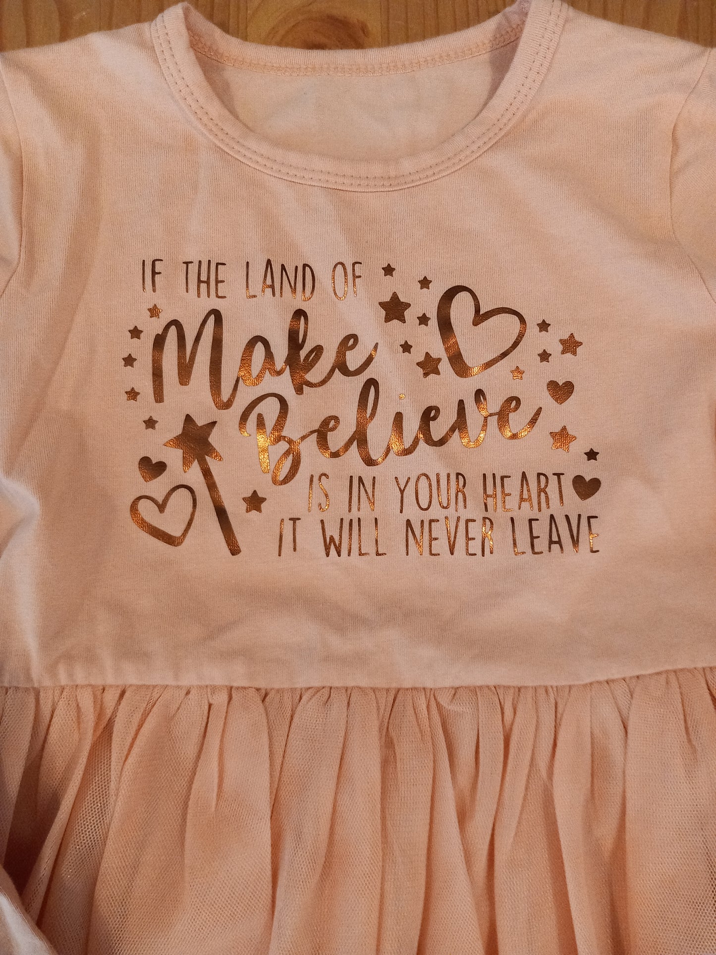 Light Pink 'Land Of Make Believe' Dress - Girls 5-6 years - Brand unknown