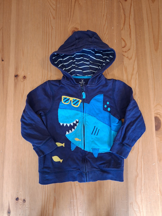 Navy Shark Hoodie - Boys 3-4 years - Mothercare