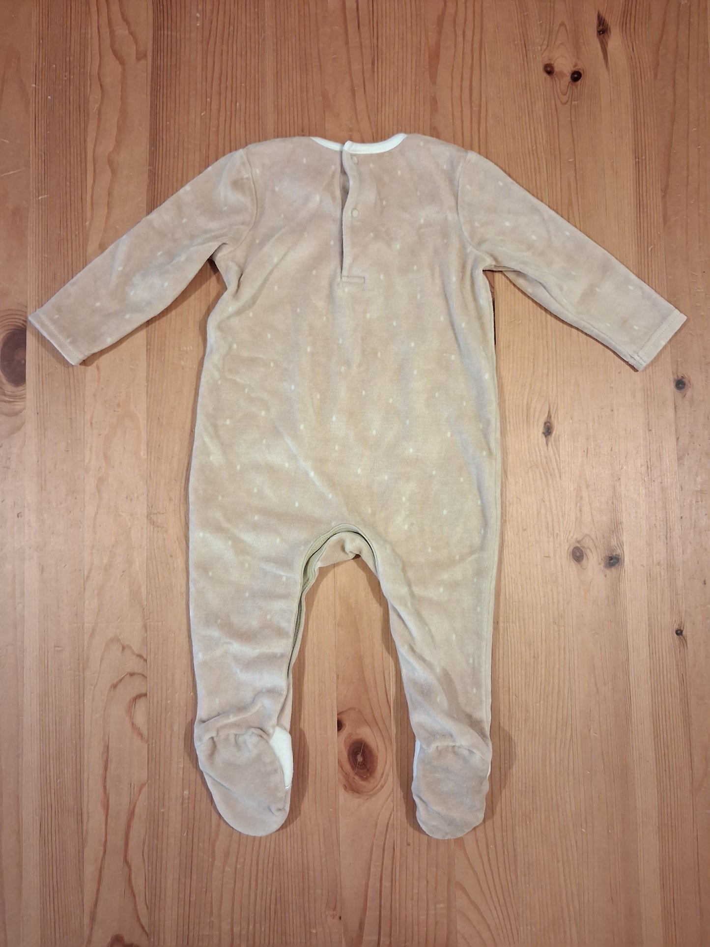 'Mummy's Little Pudding' Furry Christmas Sleepsuit & Hat - Unisex 6-9 months - George