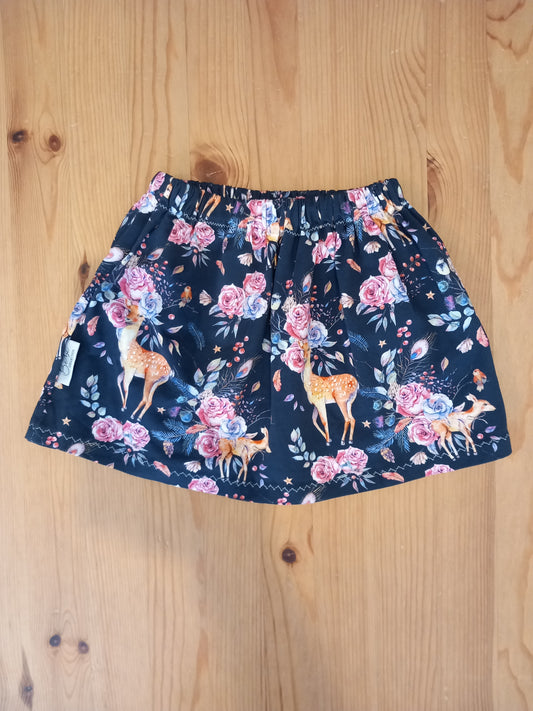 Handmade Deer & Flowers Skirt - Girls 3-4 years - Bebè Collection