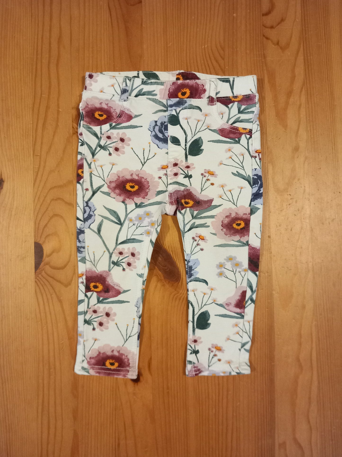 Floral Jeggings Style Trousers - Girls 9-12 months - H&M