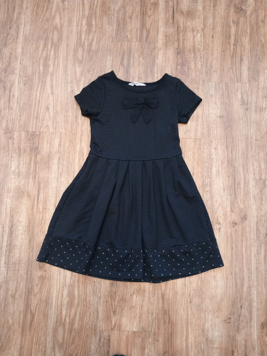 Black Spotty Bow Dress - Girls 6-8 years - H&M