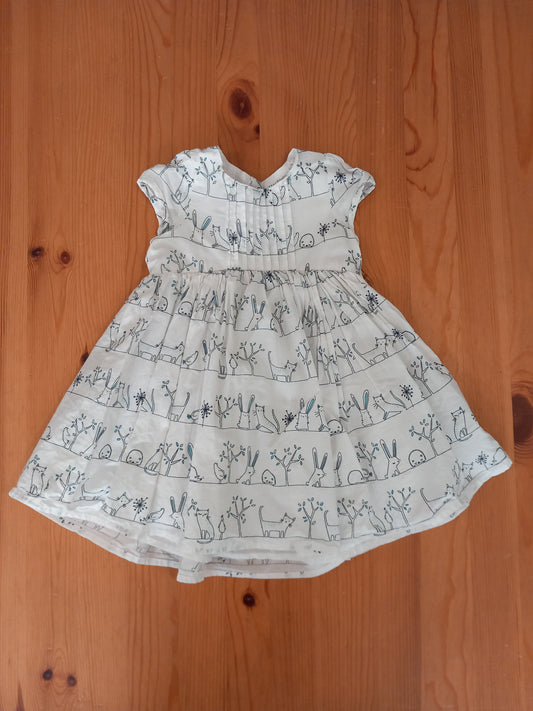 Lined Animals Dress - Girls 9-12 months - Next