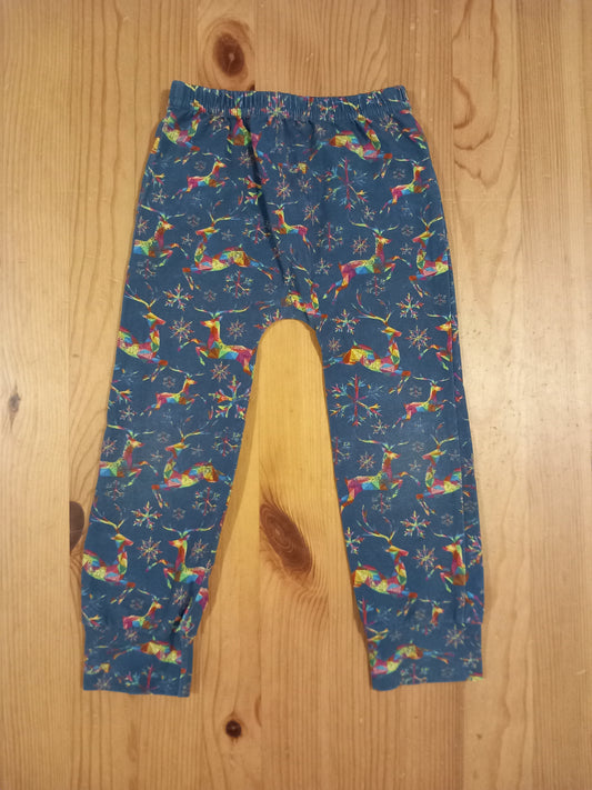 Multicoloured Reindeer & Snowflakes Leggings - Unisex 2-3 years - Fred & Noah