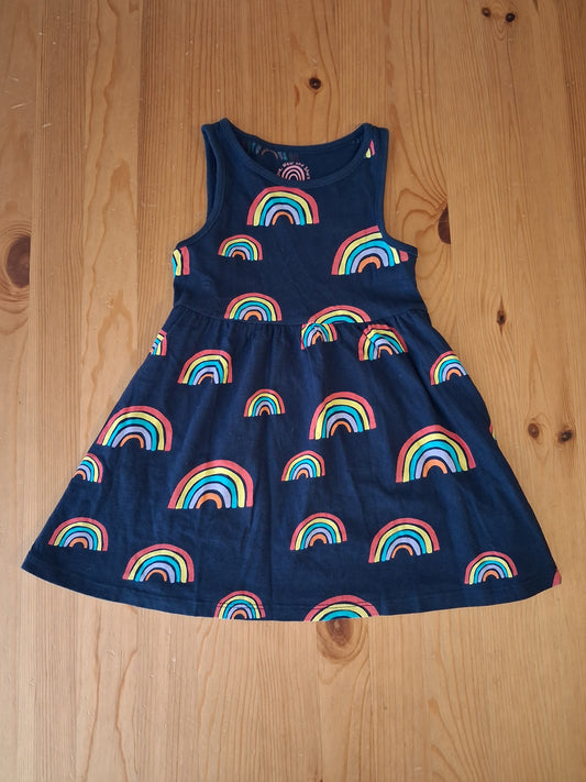 Navy Rainbows Sleeveless Dress - Girls 3-4 years - F&F