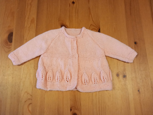 Pink Handmade Cardigan - Girls 12-18 months - No Label