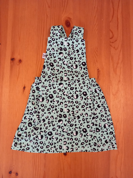Handmade Animal Print Pinafore Dress - Girls 3-4 years - Mary-Jane Handmade Children's Clothes