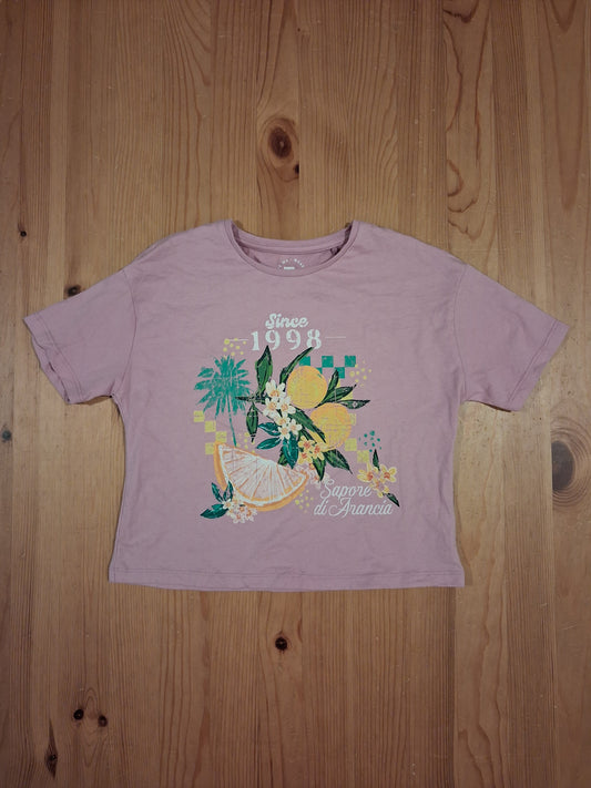 Shorter Length Oversized Fruits Short Sleeve Top - Girls 7 years - TU