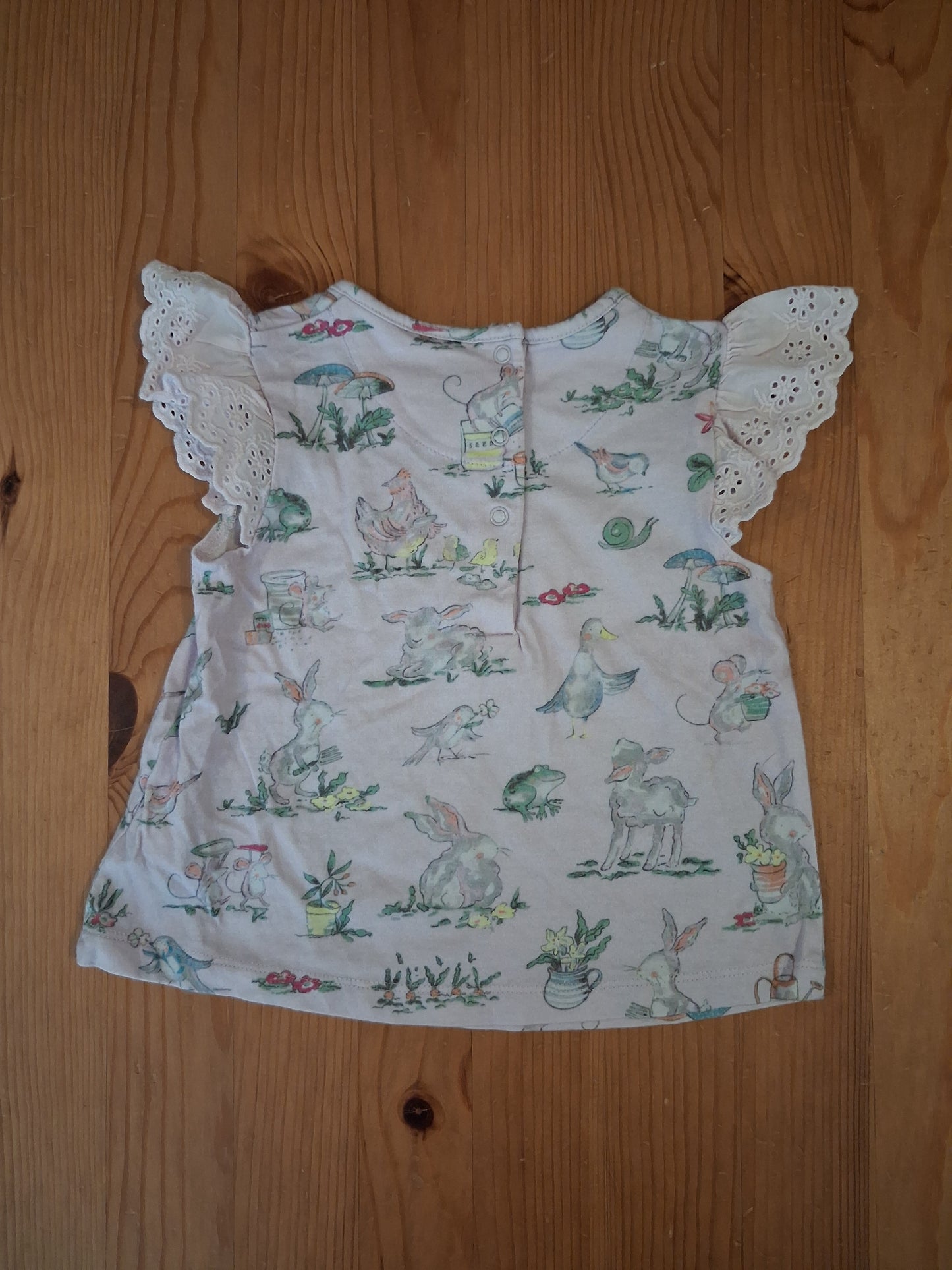 Light Purple Animals Shorts & T-Shirt Set - Girls 6-9 months - Next