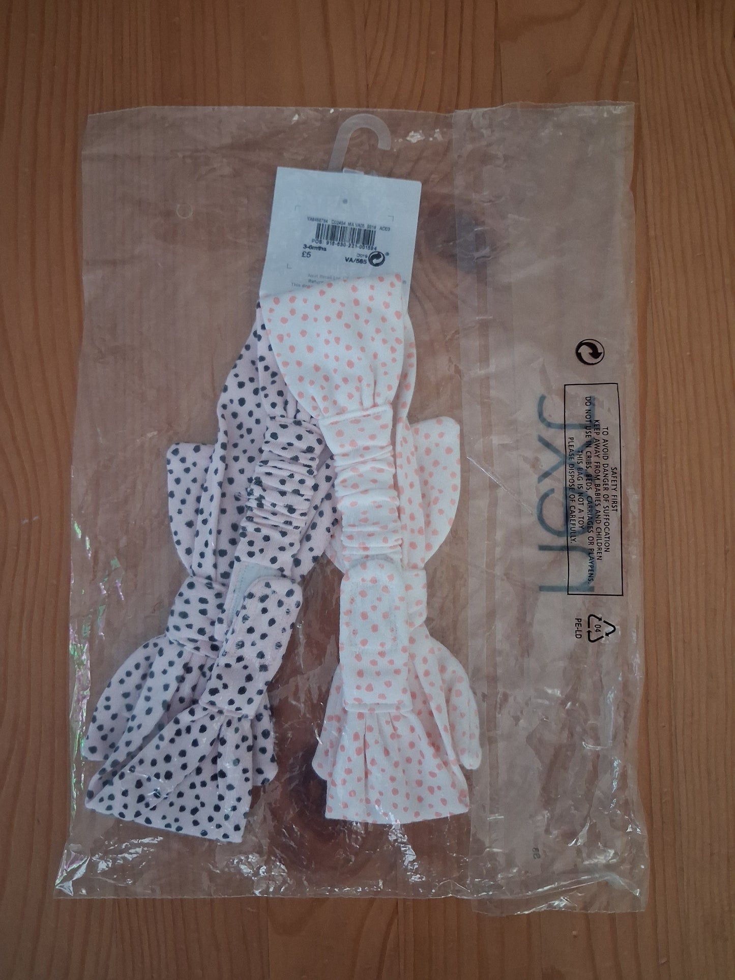 2 x Bow Headbands (BNWT) - Girls 3-6 months - Next