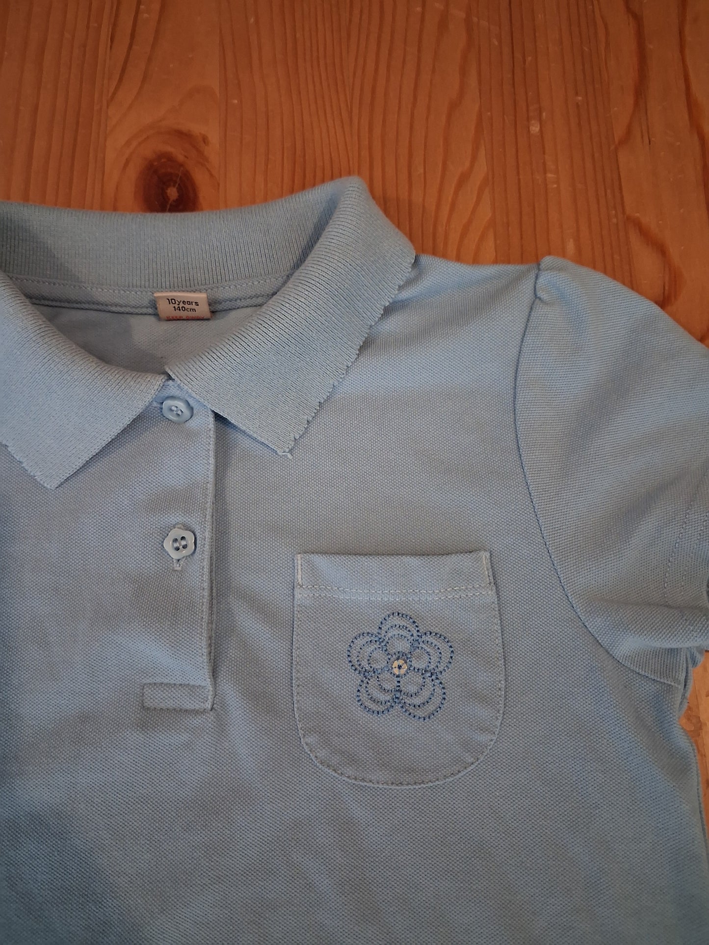 Light Blue Polo Shirt - Girls 10 years - TU