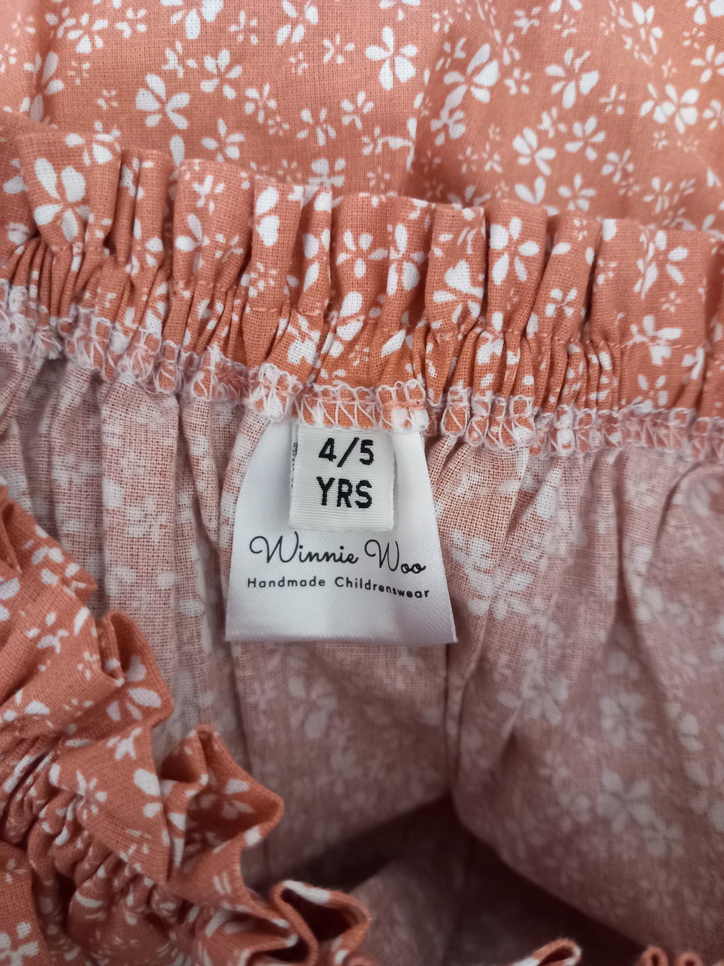 Handmade Floral Top - Girls 4-5 years - Winnie Woo Handmade Childrenswear