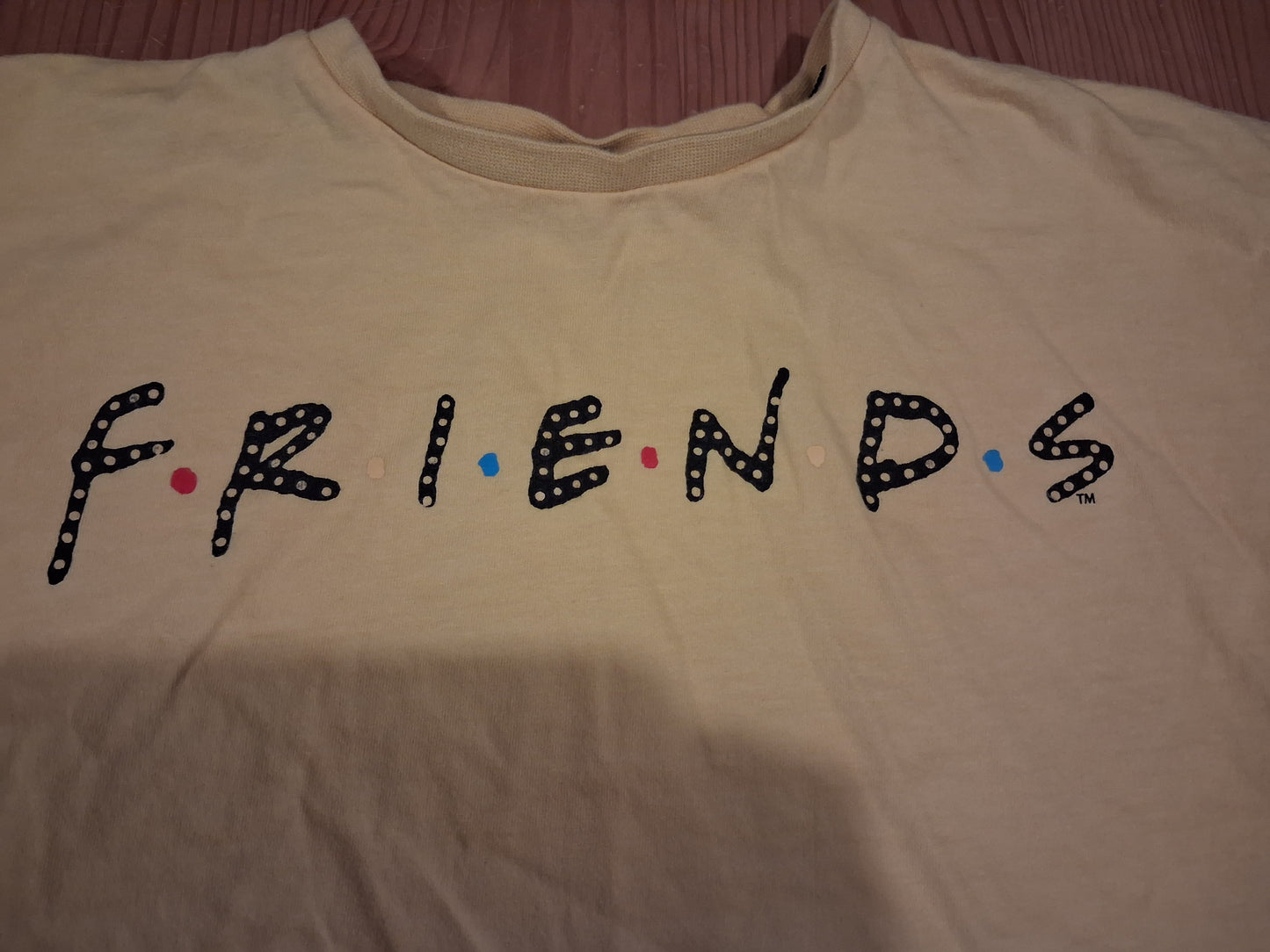 Yellow Friends Cropped/Shorter Length Oversized T-Shirt - Girls 9-10 years - George