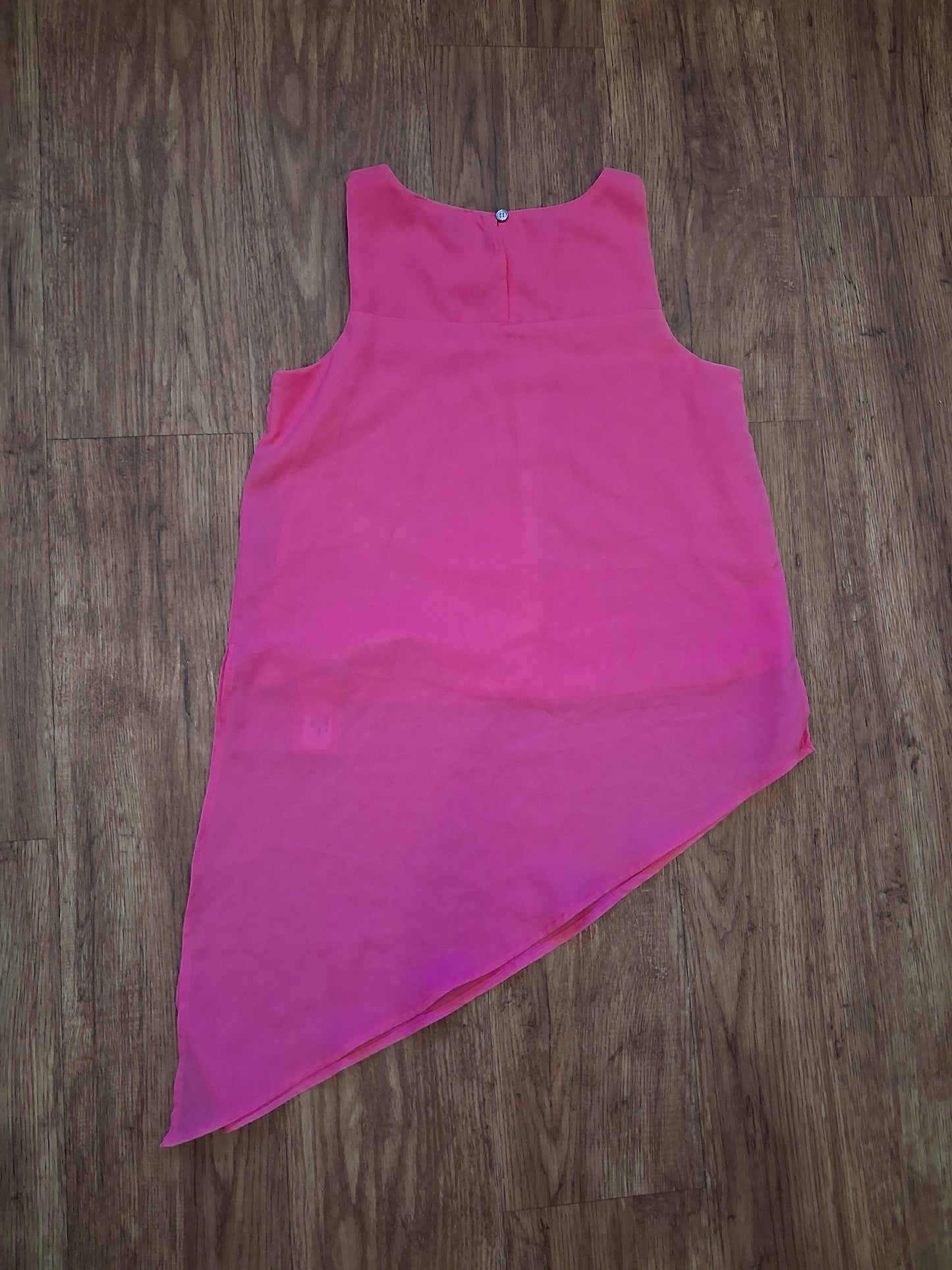 Bright Pink Asymmetric Top - Girls 12 years - Miss E-vie