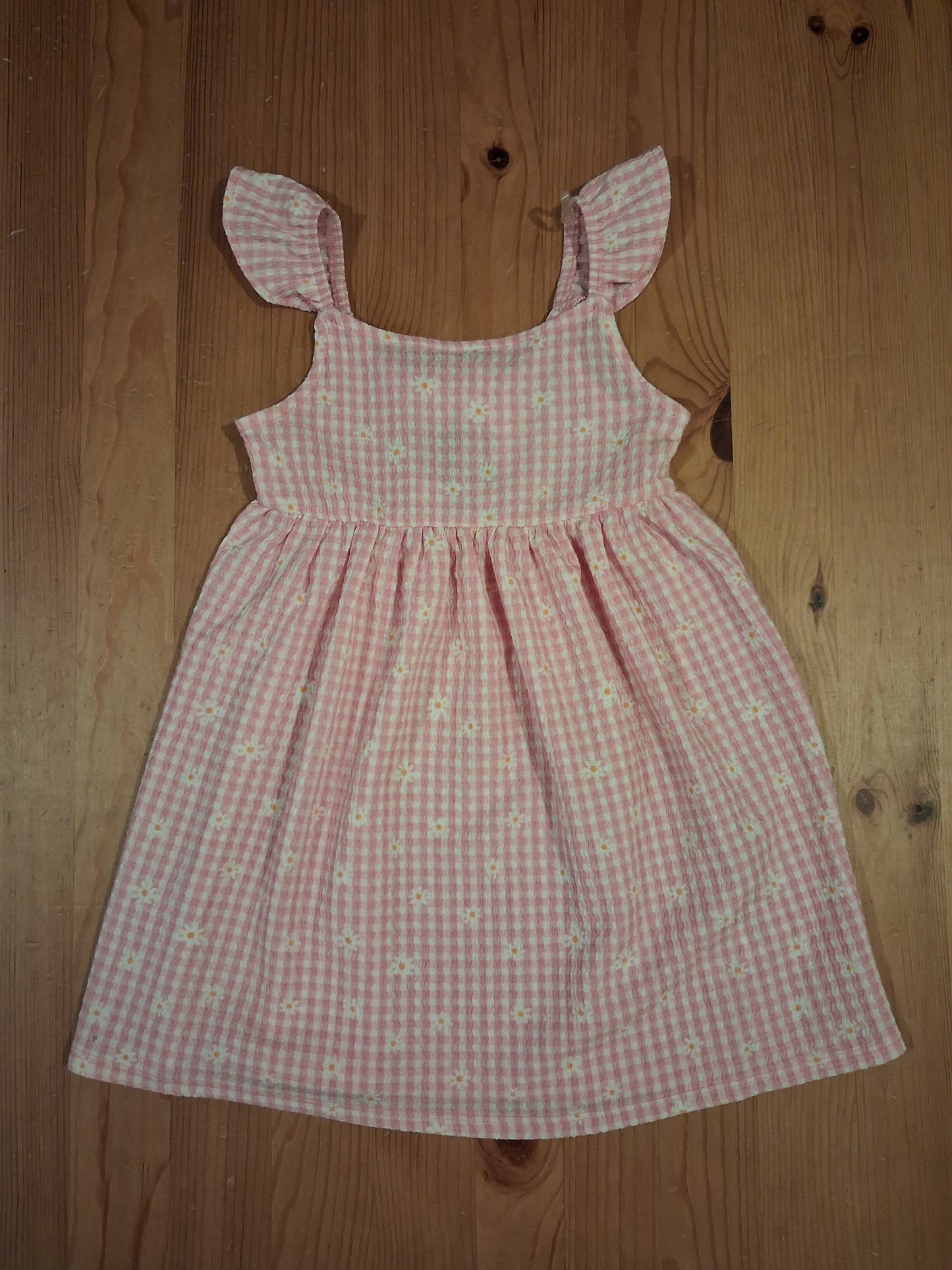Pink Textured Flowers Dress - Girls 3-4 years - Primark