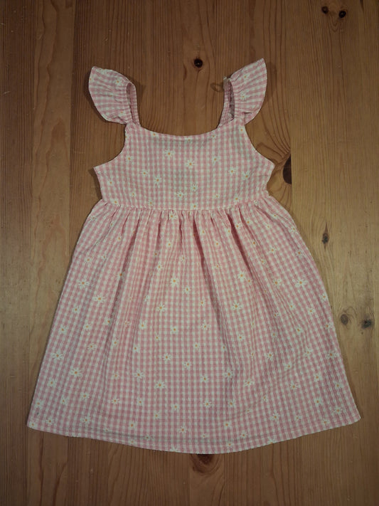 Pink Textured Flowers Dress - Girls 3-4 years - Primark