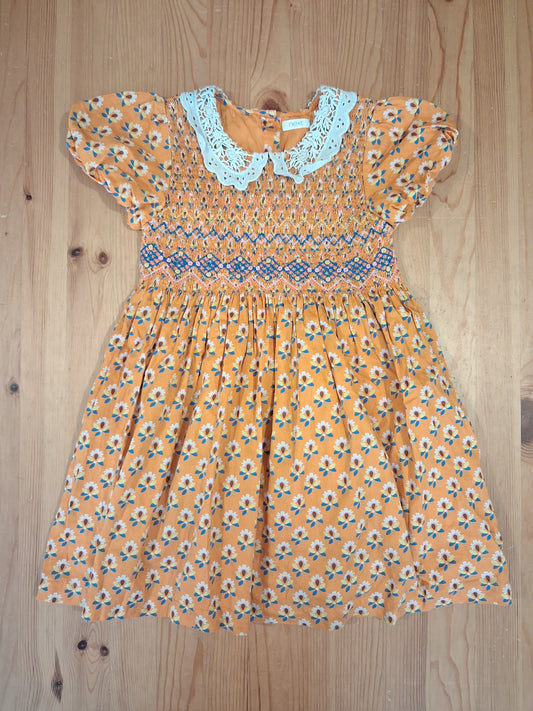 Orange Patterned Lined Occasionwear Dress - Girls 6-7 years - Next