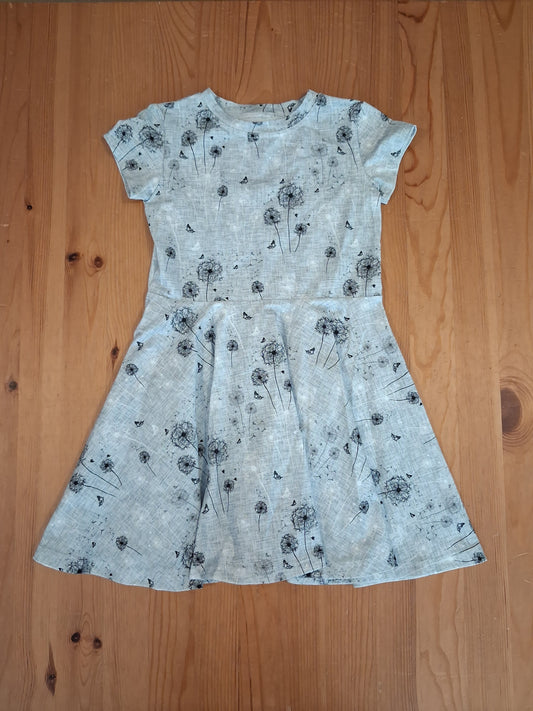 Handmade Dandelions & Butterflies Dress - Girls 5 years - Little Stitch And Me