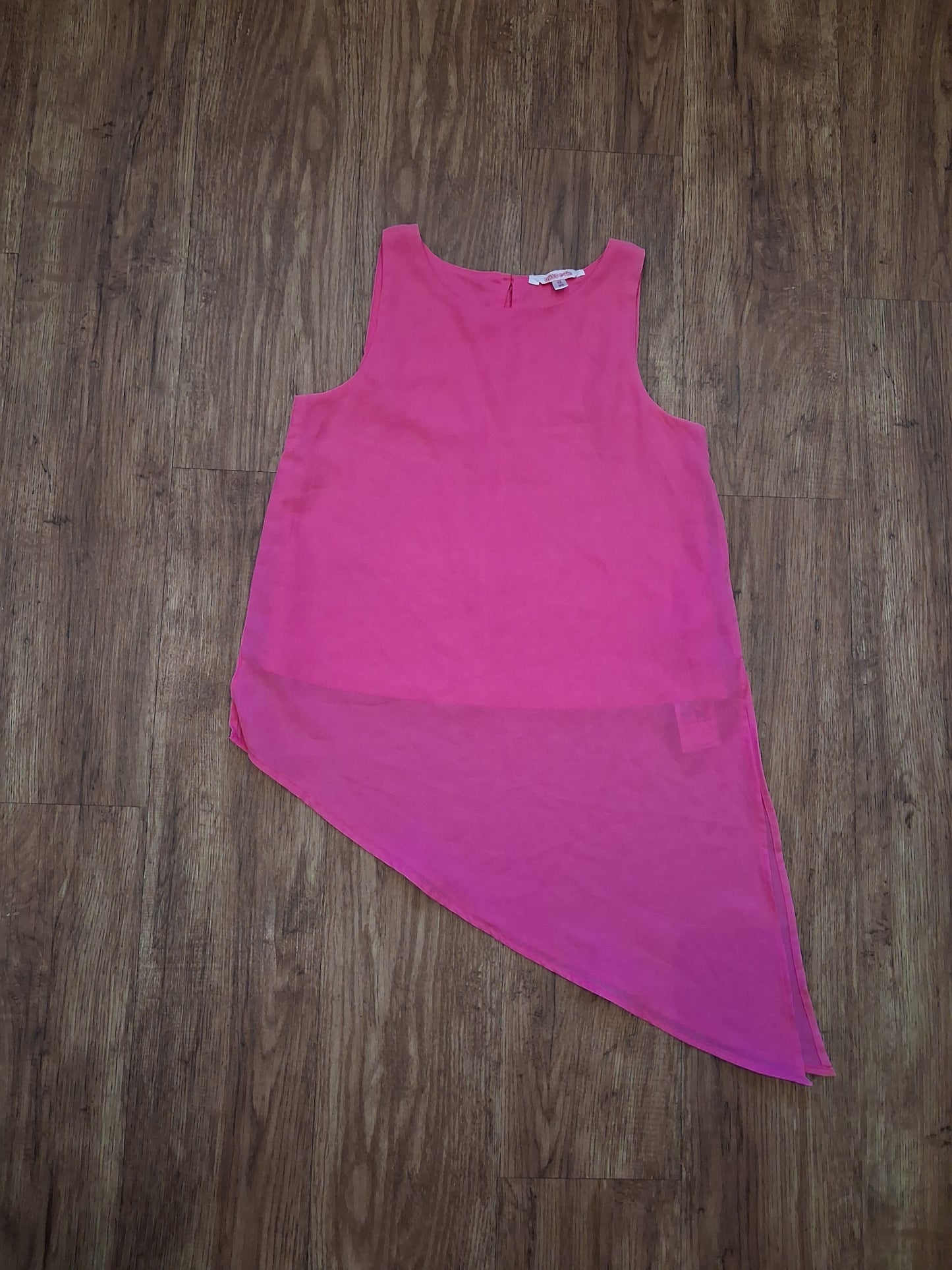 Bright Pink Asymmetric Top - Girls 12 years - Miss E-vie