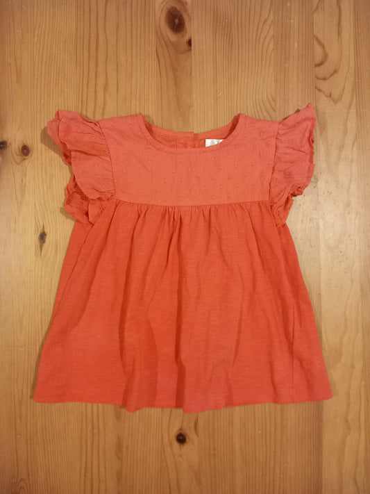 Pink Button Back Top - Girls 4-5 years - M&Co