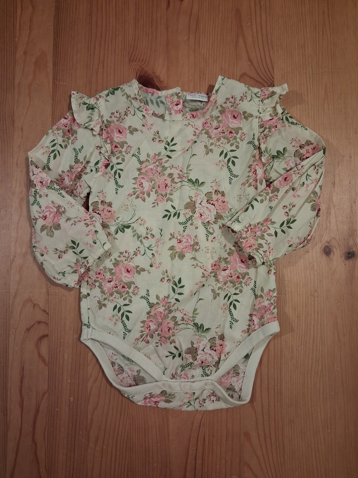 Lightweight Cotton Floral Long Sleeve Top Style Bodysuit - Girls 12-18 months - Next