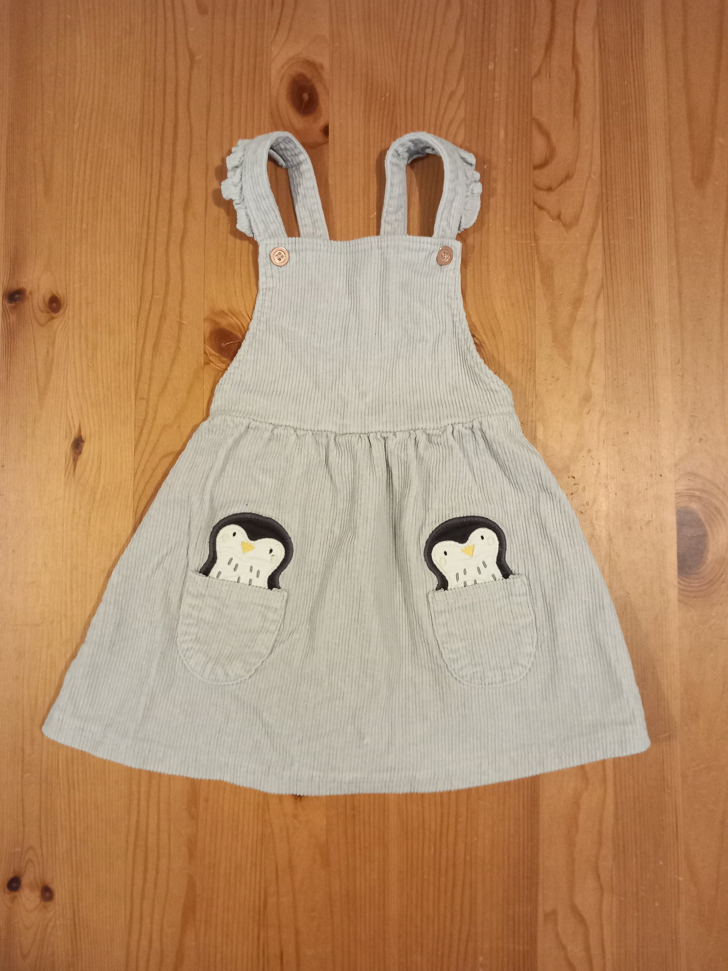 Penguins Corduroy Pinafore Dress - Girls 2-3 years - TU