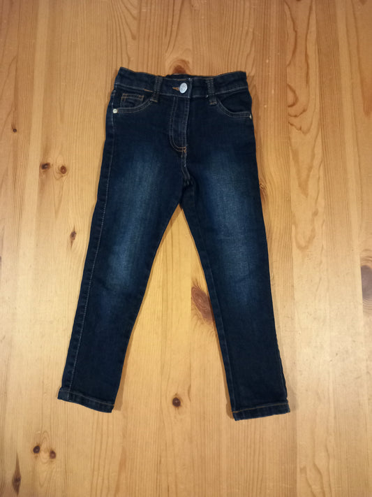 Navy Skinny Jeans With Adjustable Waistband - Girls 3-4 years - M&Co