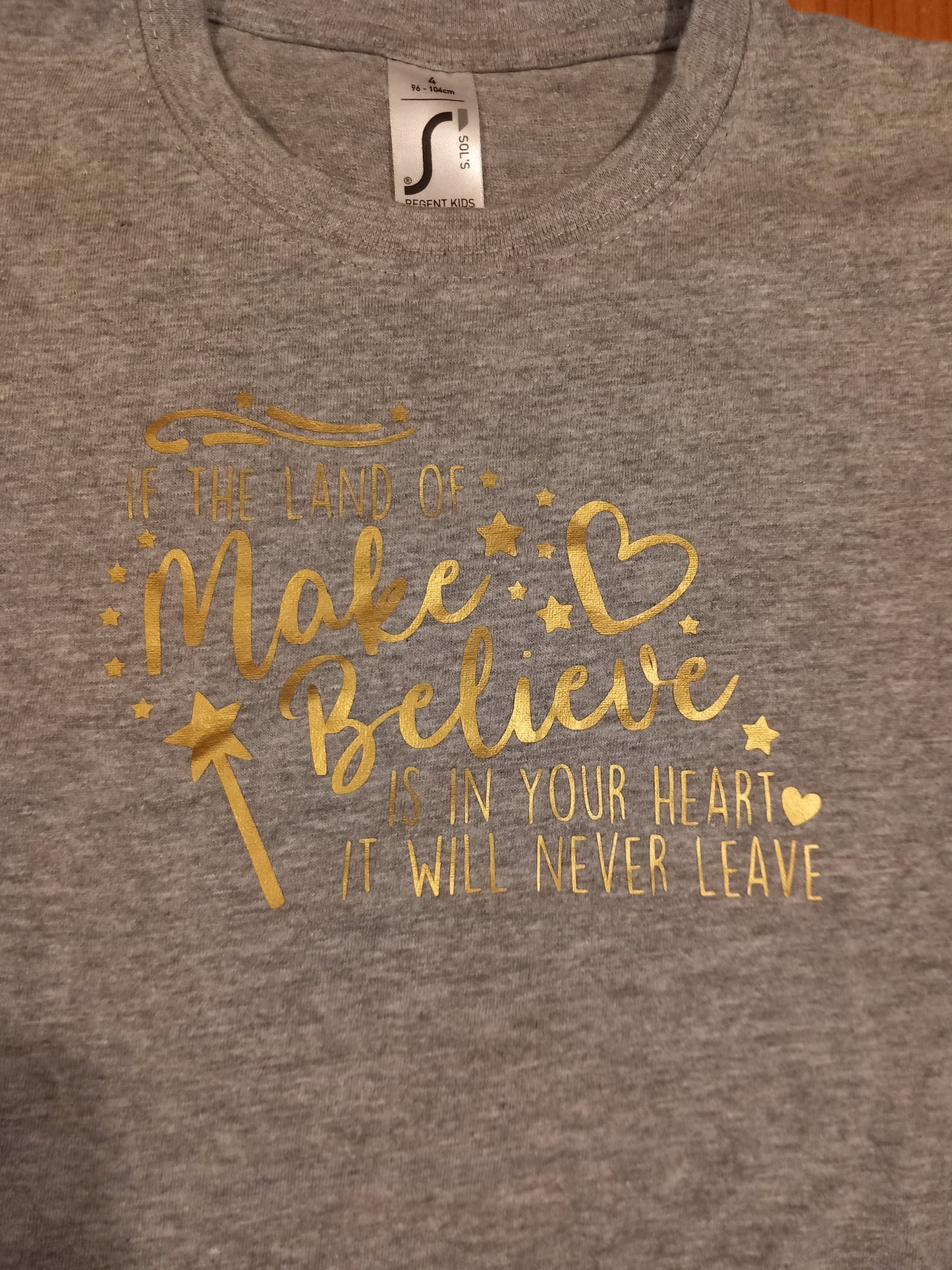 Grey 'Land Of Make Believe' T-Shirt - Girls 4 years - Brand Unknown