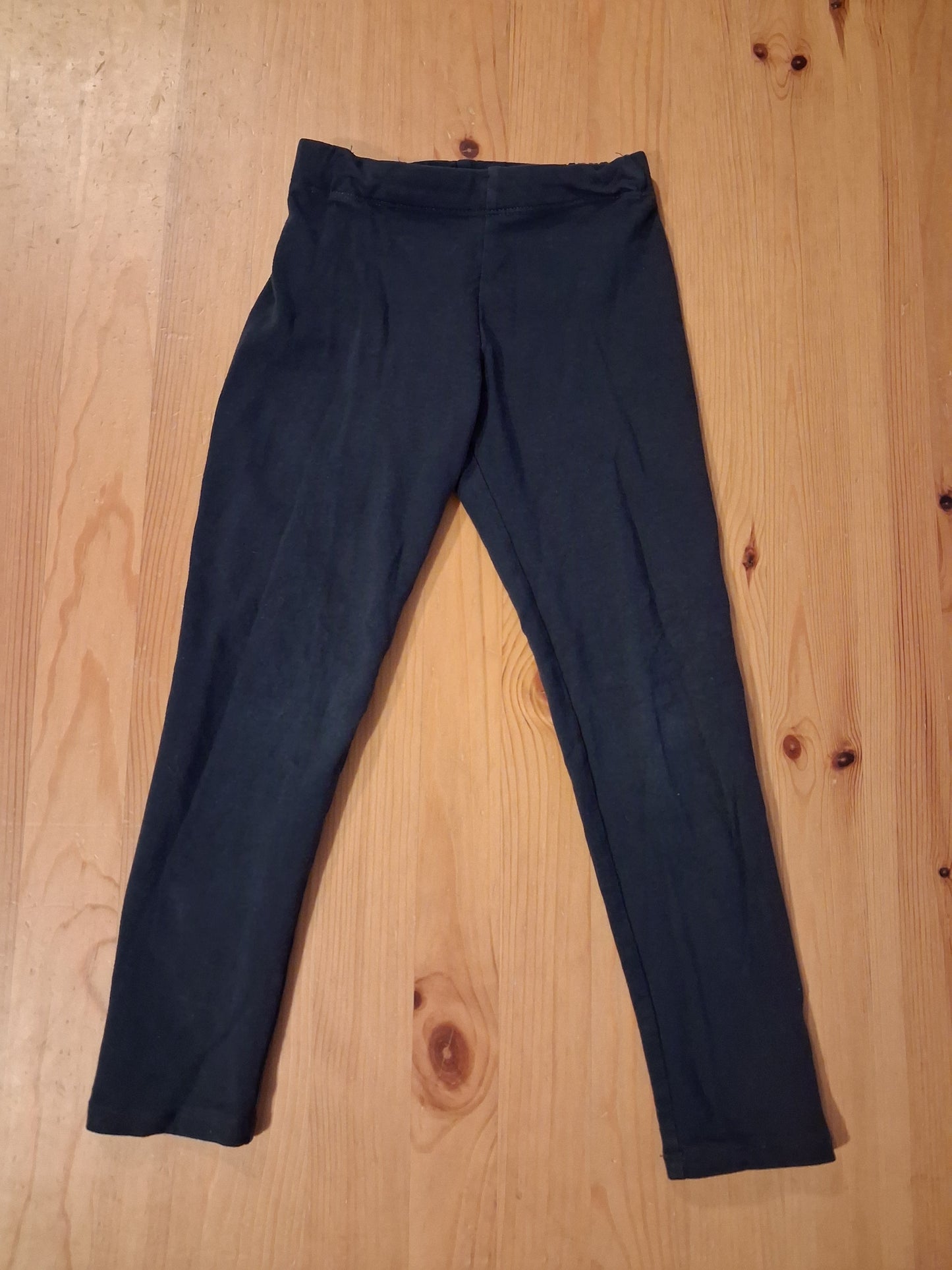 Navy Stretch Material Trousers With Adjustable Waistband - Girls 5-6 years - H&M