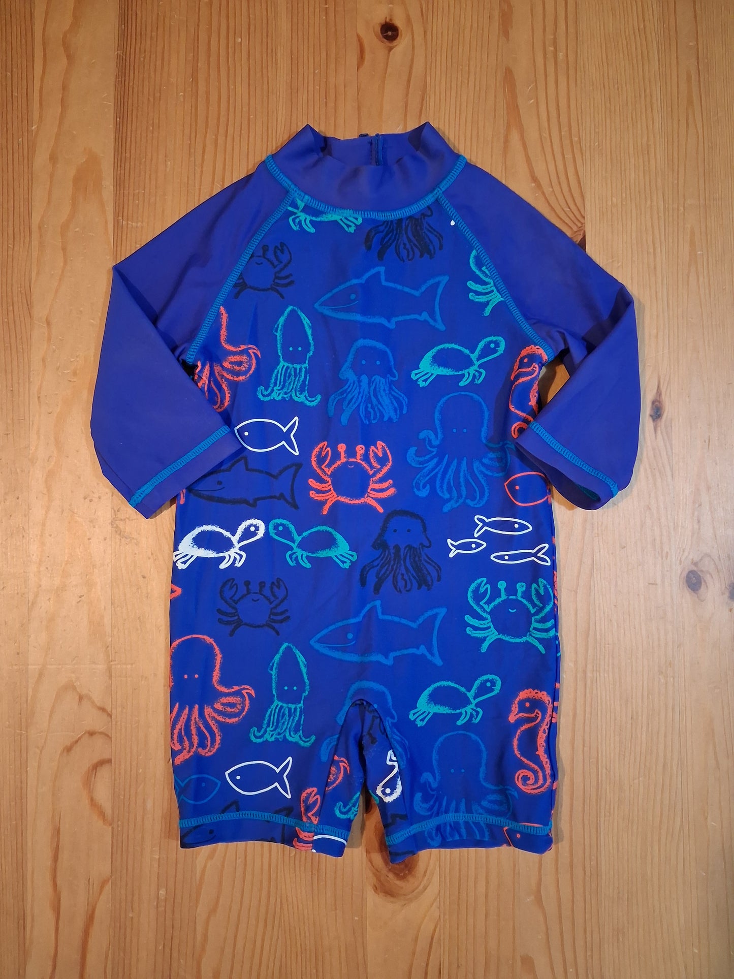 Blue Sea Creatures Sun/Swim/Beach Suit - Boys 18-24 months - Mothercare