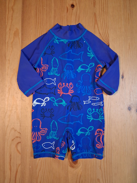 Blue Sea Creatures Sun/Swim/Beach Suit - Boys 18-24 months - Mothercare