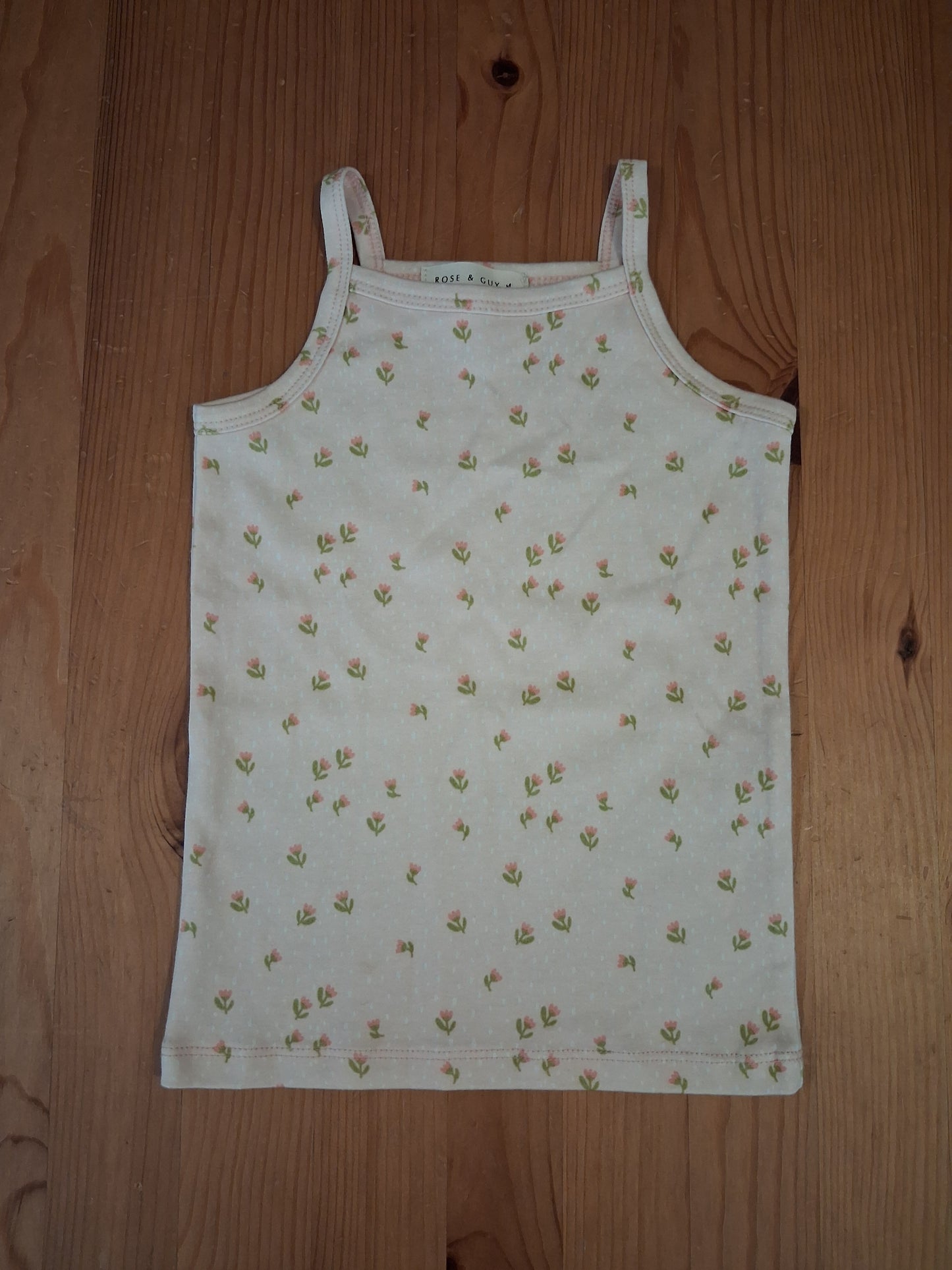 Light Pink Floral Sleeveless Top & Cycling Shorts Set - Girls 3-4 years - Rose & Guy