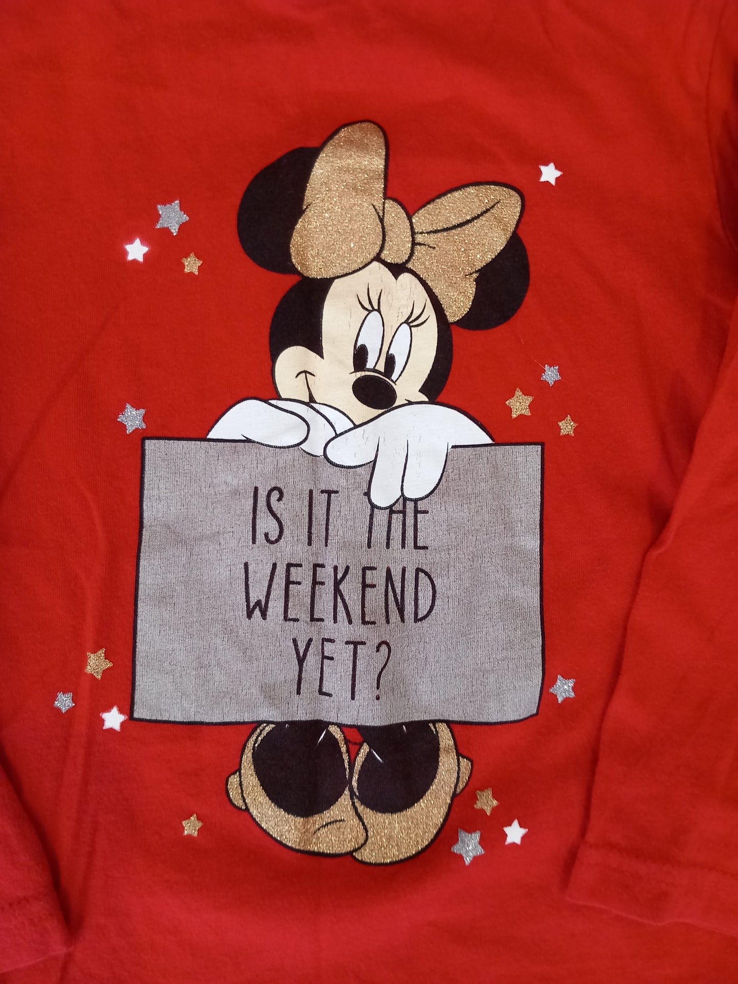 Red Minnie Mouse Long Sleeve Top - Girls 3-4 years - Primark