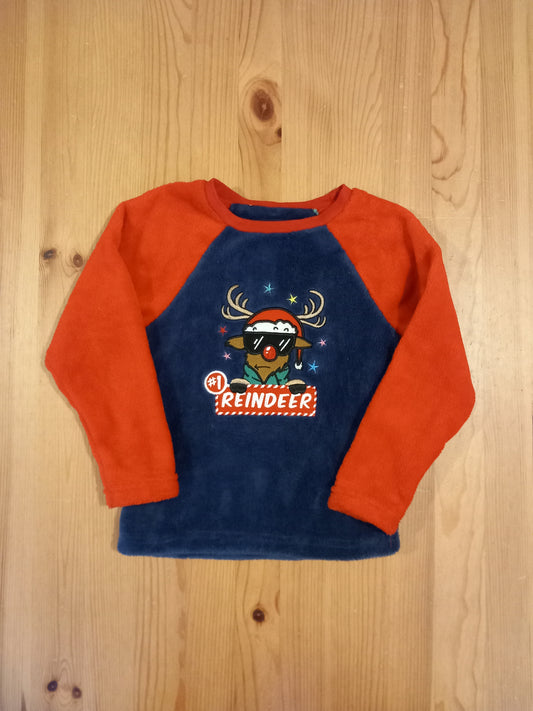 '#1 Reindeer' Fleecy Christmas Jumper - Boys 3-4 years - Primark