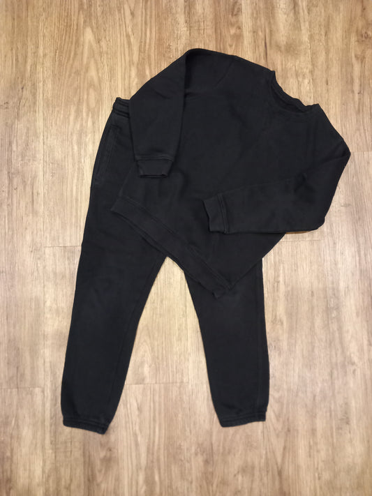 Black Sweatshirt & Joggers Set - Unisex 7 years - Matalan Schoolwear