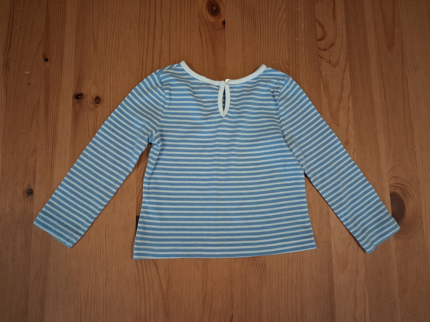 Blue Striped Long Sleeve Top - Girls 12-18 months - TU