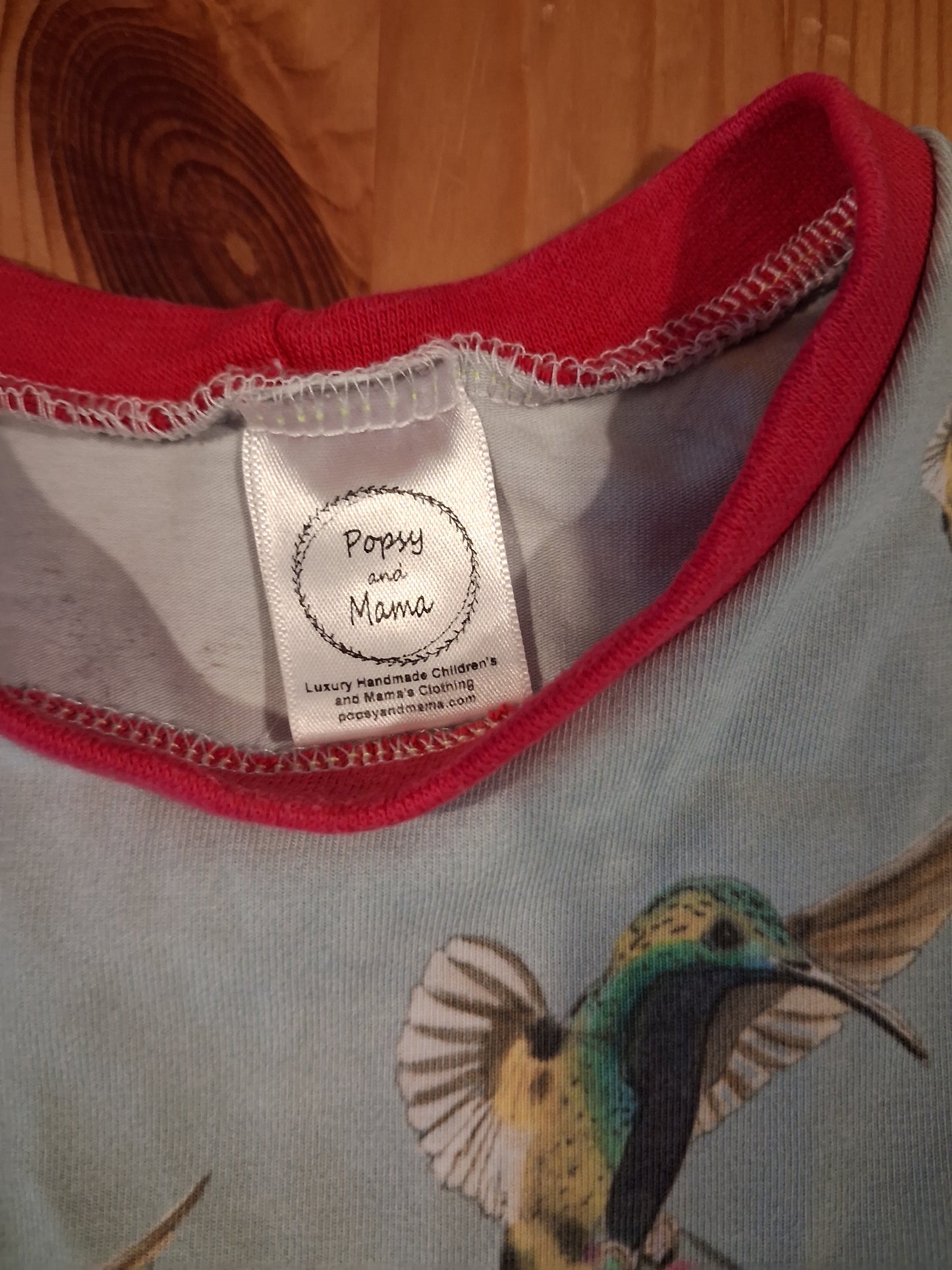 Handmade Hummingbird Tunic Style Top - Girls 3-4 years - Popsy & Mama