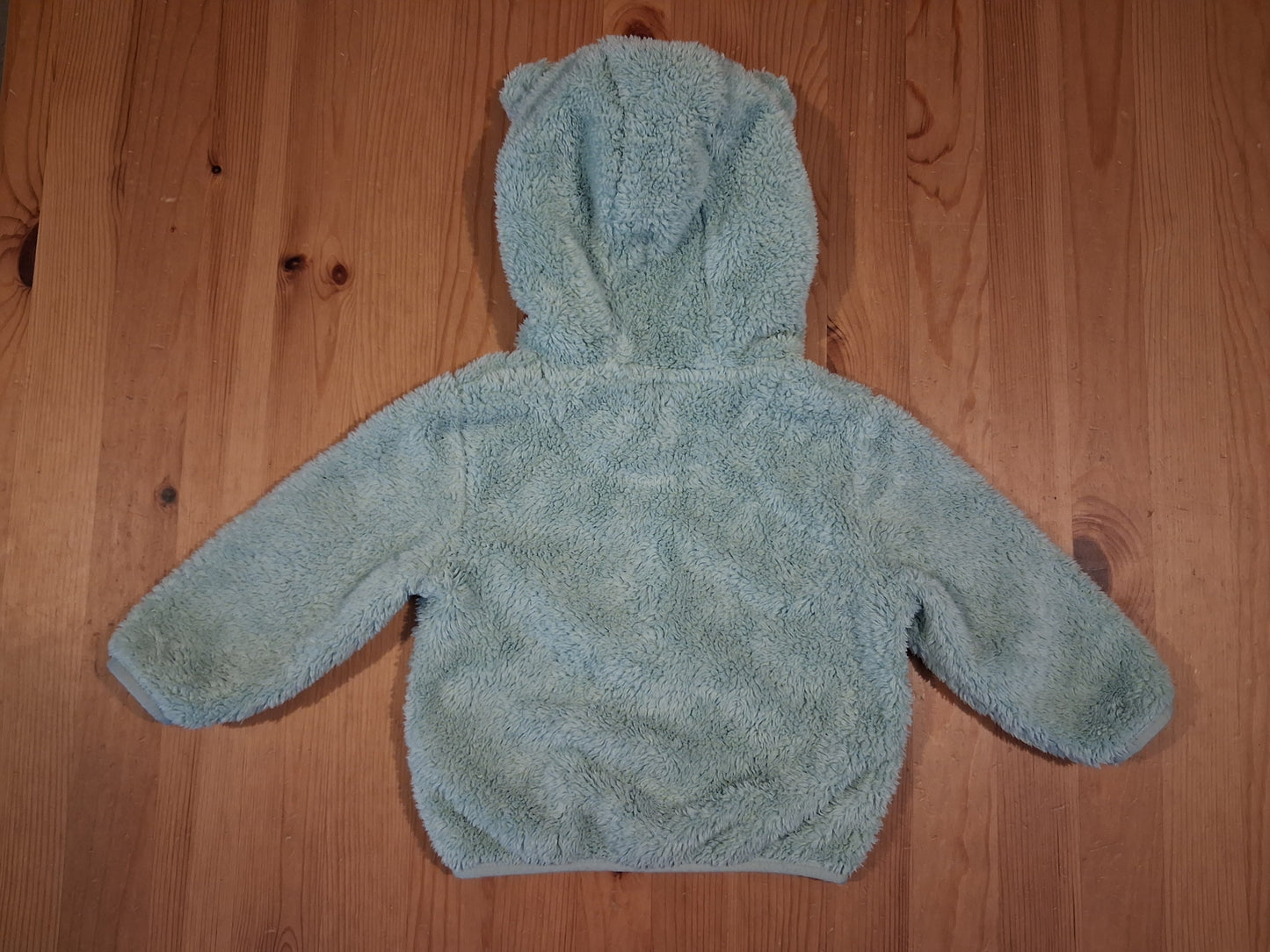 Light Green Furry Jacket/ Hoodie With Ears - Girls 12-18 months - Next