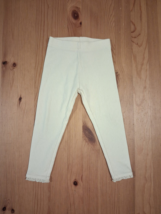 Cream Ribbed Leggings - Girls 18-24 months - Next