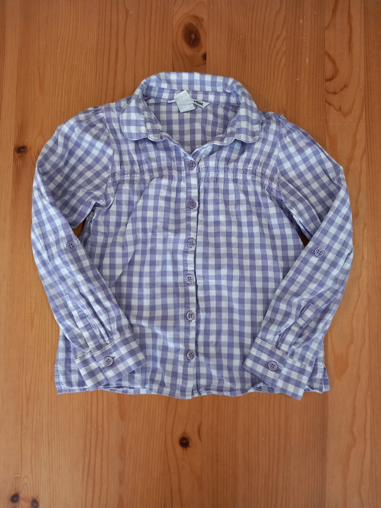 Purple & White Gingham Shirt - Girls 5-6 years - H&M